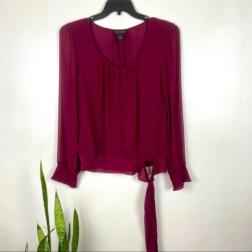 WHBM Burgundy Blouse